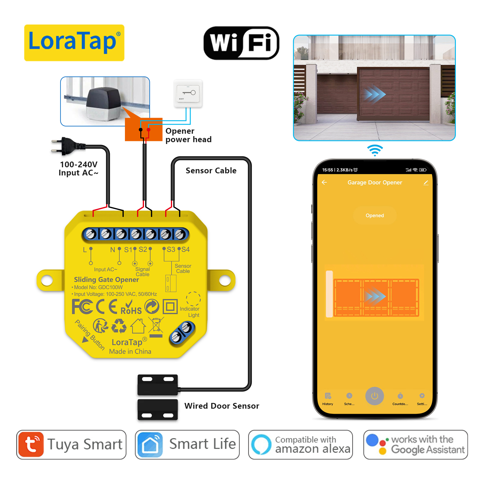 Smart Home Europe - Tuya Smart Life Sliding Gate Opener