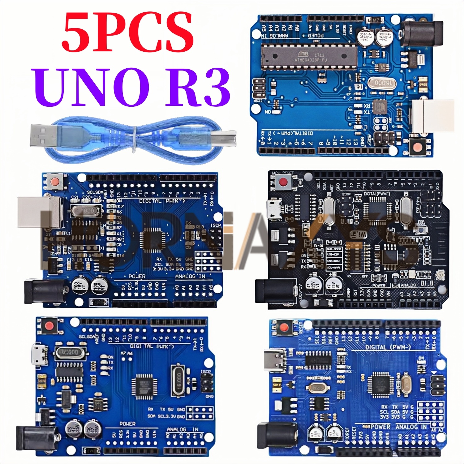 Smart Home Arduino Uno - 1-5Set/ UNO R3 Official Box ATMEGA16U2