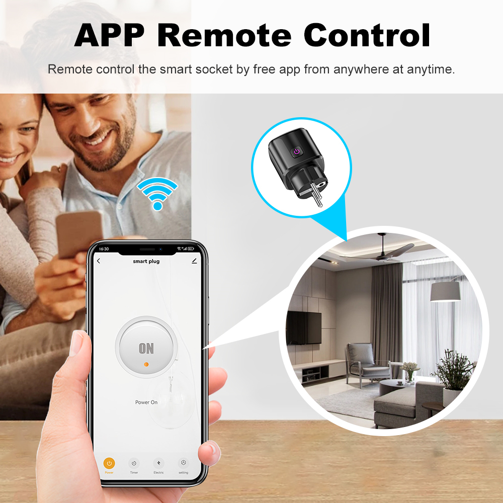 Smart Home Europe - Smart 20A EU Plug WiFi+Bluetooth Socket
