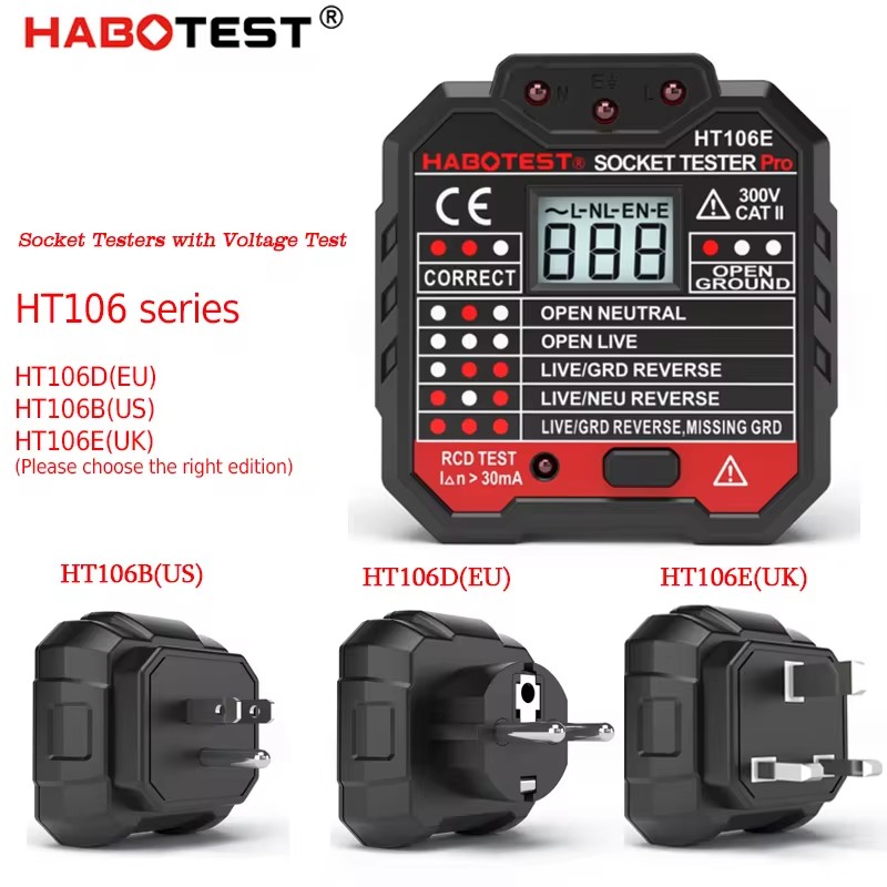 HT106 Digital Socket Tester Pr - Smart Home Europe avis et prix