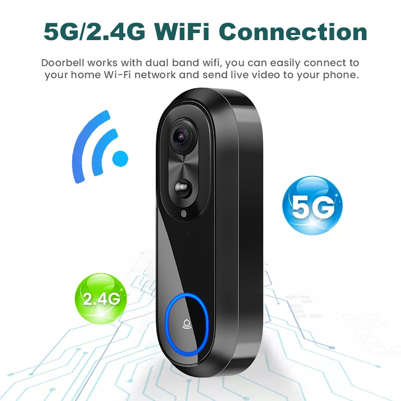 5G 2.4G WiFi Video Doorbell 10 - Smart Home Battery Camera avis et prix