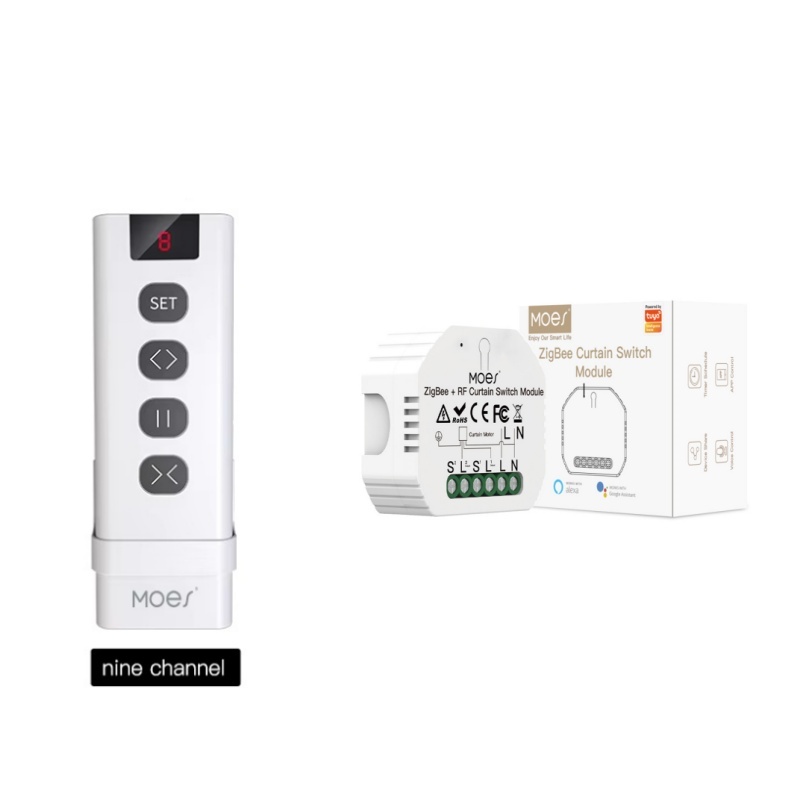 MOES ZigBee Smart RF433 Curtai - Smart Home Moes avis et prix