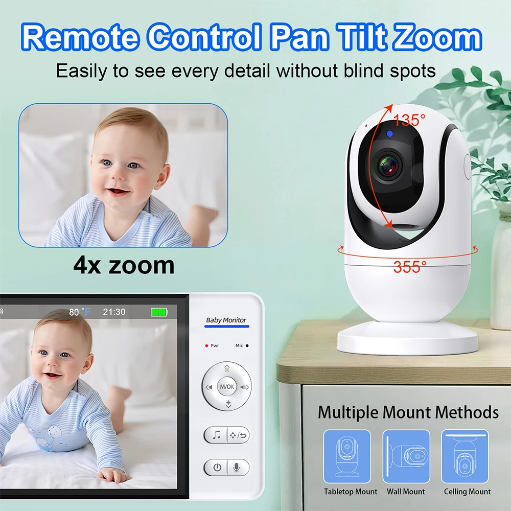 7.0'' Video Baby Monitor 720P  - Smart Home Battery Camera avis et prix