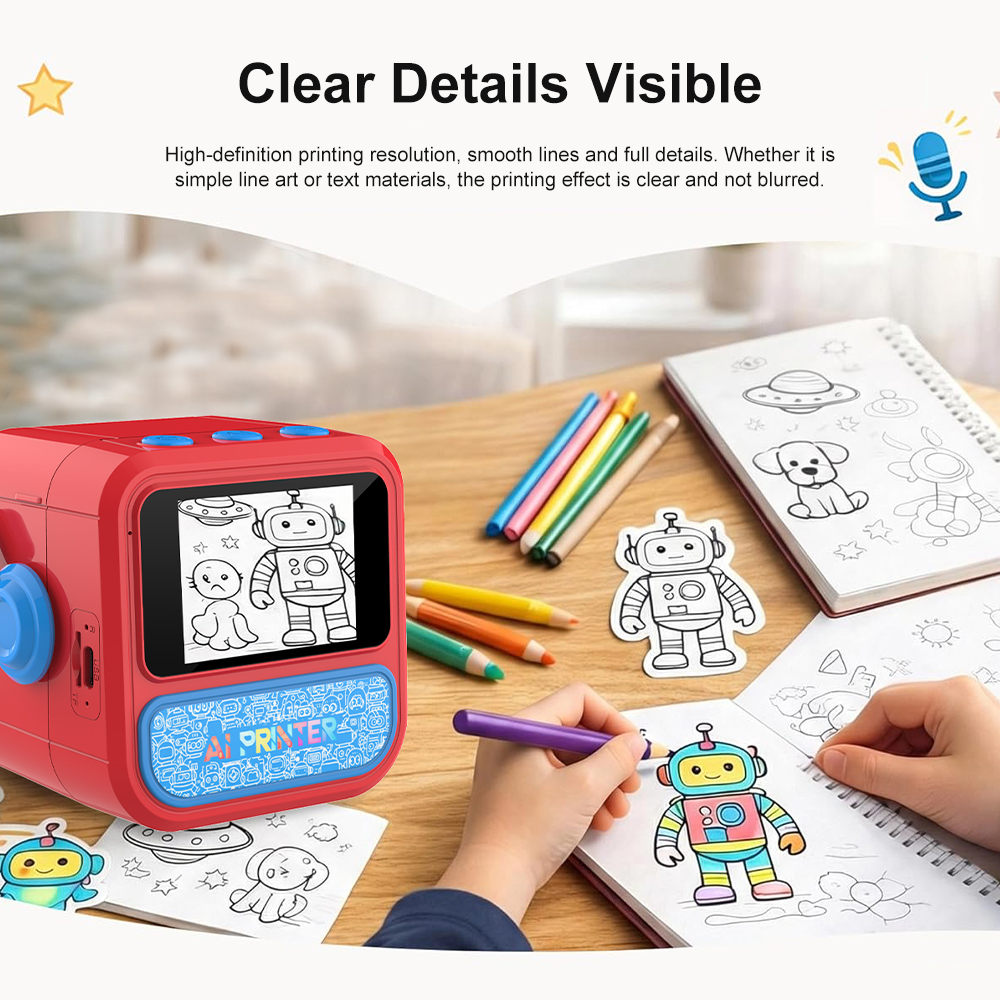 Smart AI Voice Mini Thermal Pr - Smart Home Display avis et prix