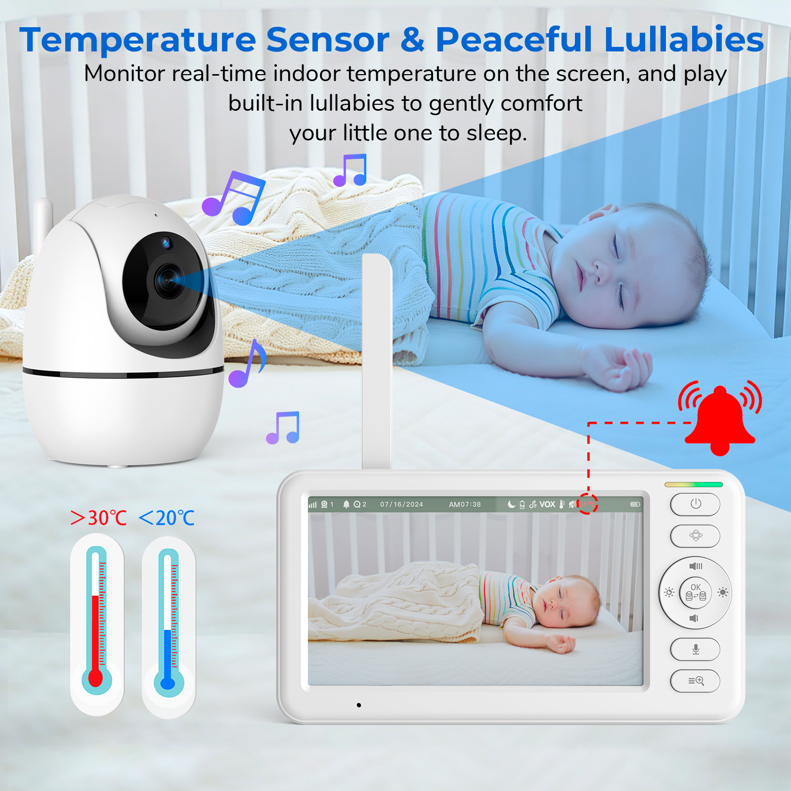 5 Inch Baby Monitor with PTZ C - Smart Home Europe avis et prix