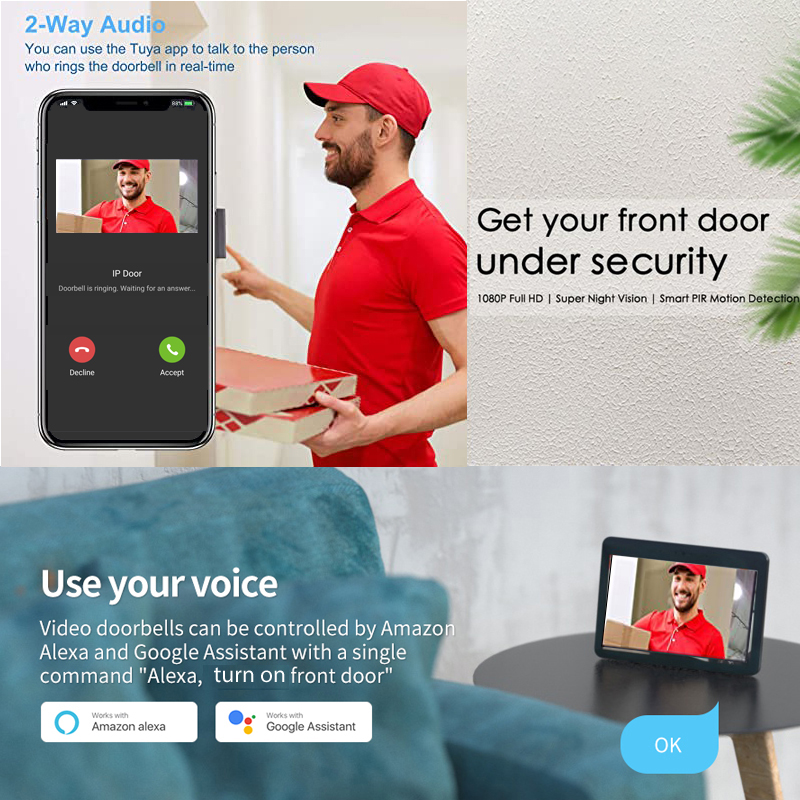 Tuya Smart 1080P Doorbell Came - Smart Home Battery Camera avis et prix