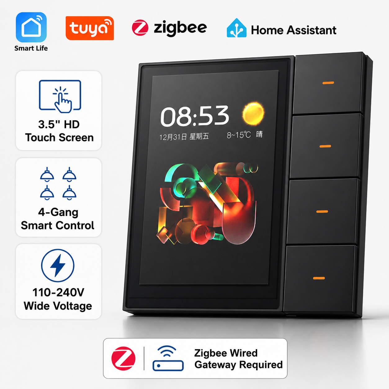 F3-pro Tuya Smart Panel ZigBee - Smart Home Display avis et prix