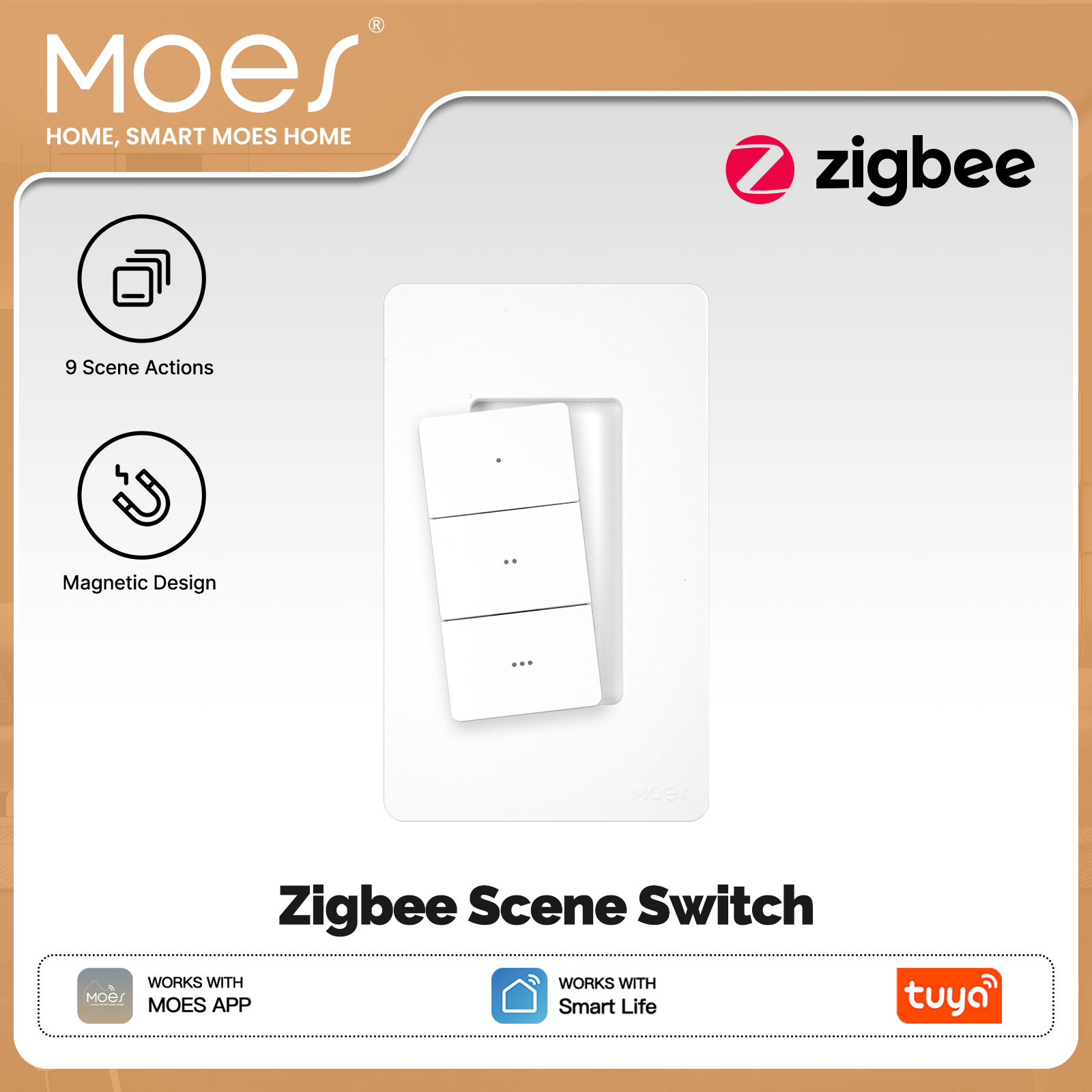 MOES Tuya Zigbee Smart Wireles - Smart Home Moes avis et prix