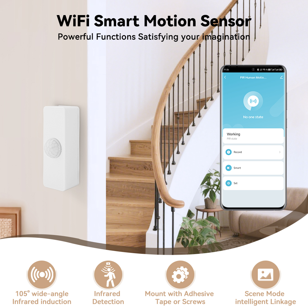 Tuya WiFl PIR Motion Sensor Sm - Smart Home Wiser avis et prix