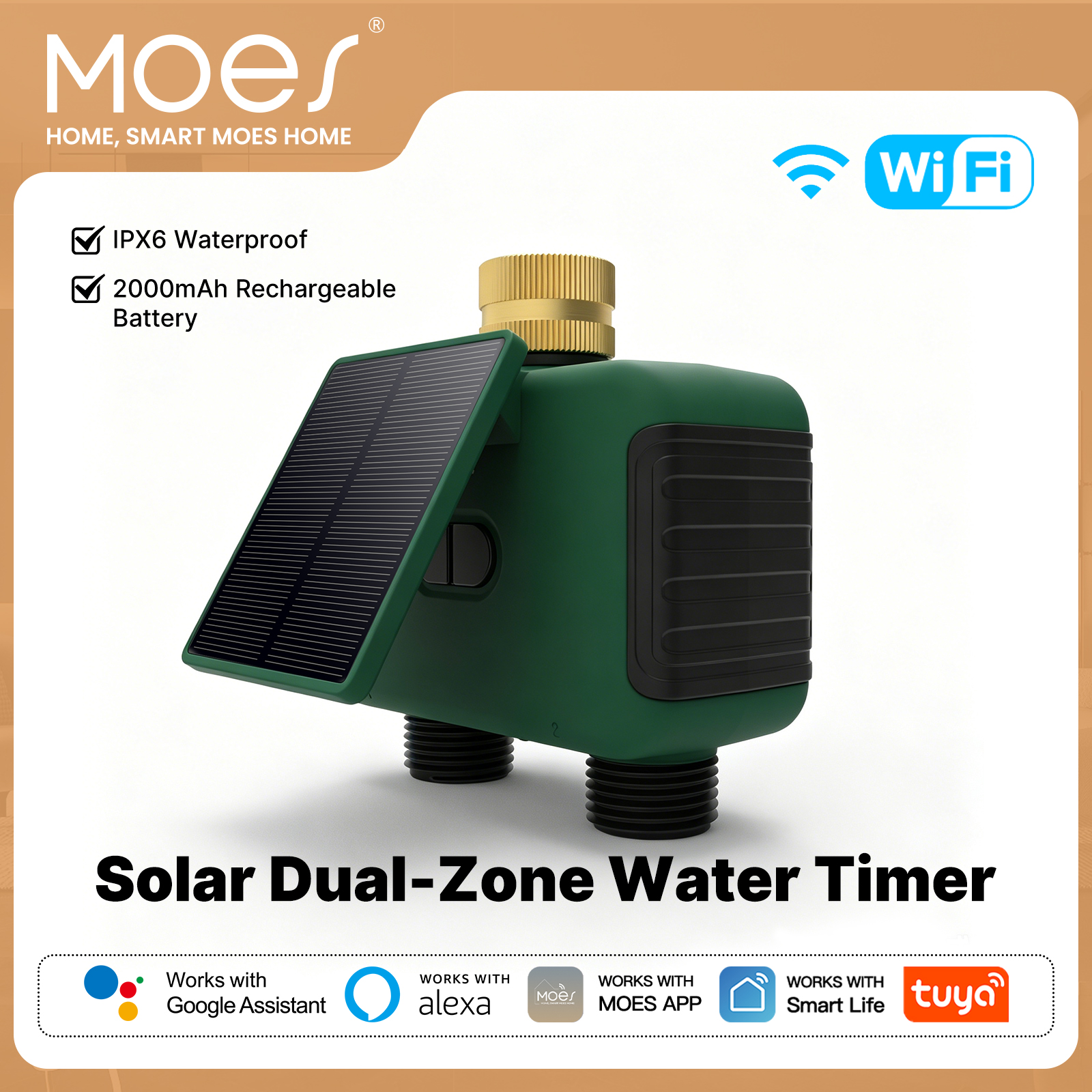 MOES Tuya WiFi Smart Solar Dua - Smart Home Moes avis et prix