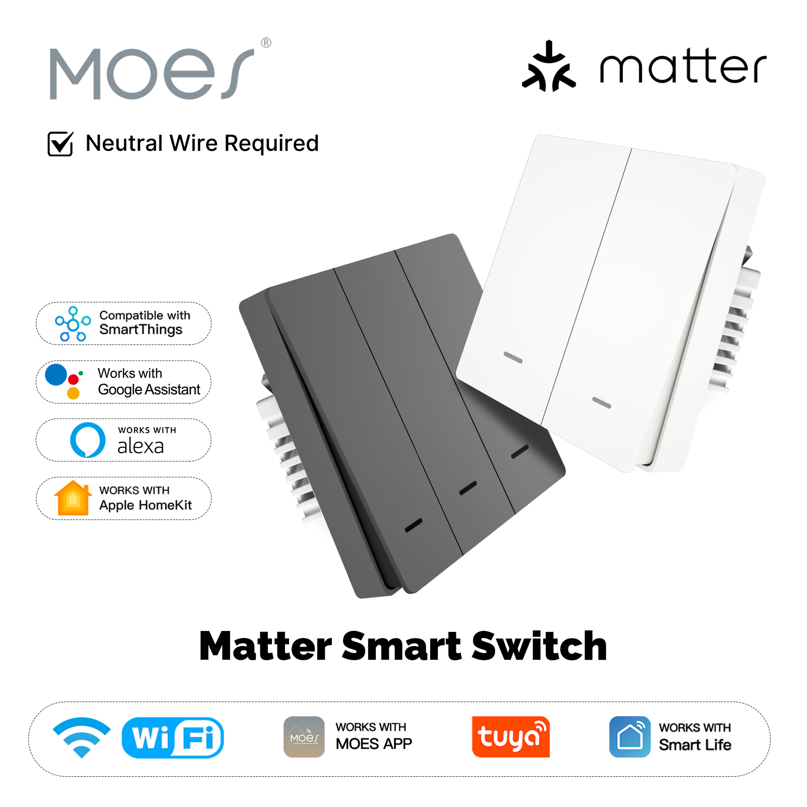 MOES Matter Tuya WiFi Smart Li - Smart Home Europe avis et prix