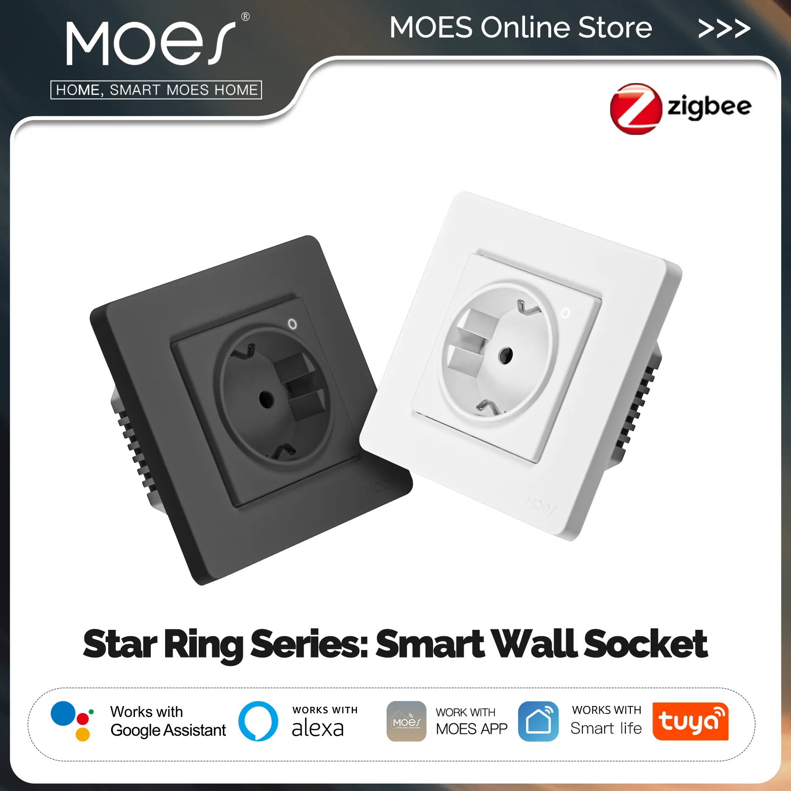 MOES Tuya ZigBee Smart Socket  - Smart Home Moes avis et prix
