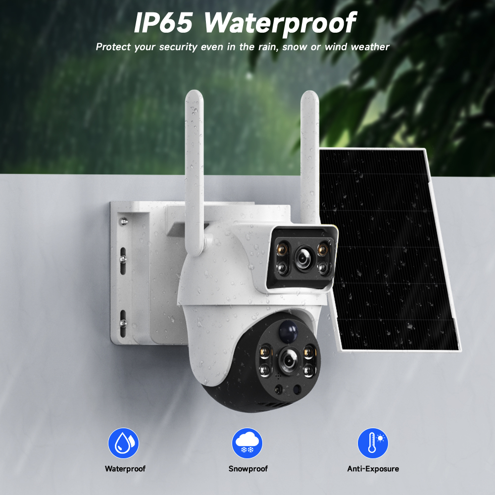 WiFi Solar Camera Dual Lenses  - Smart Home Battery Camera avis et prix