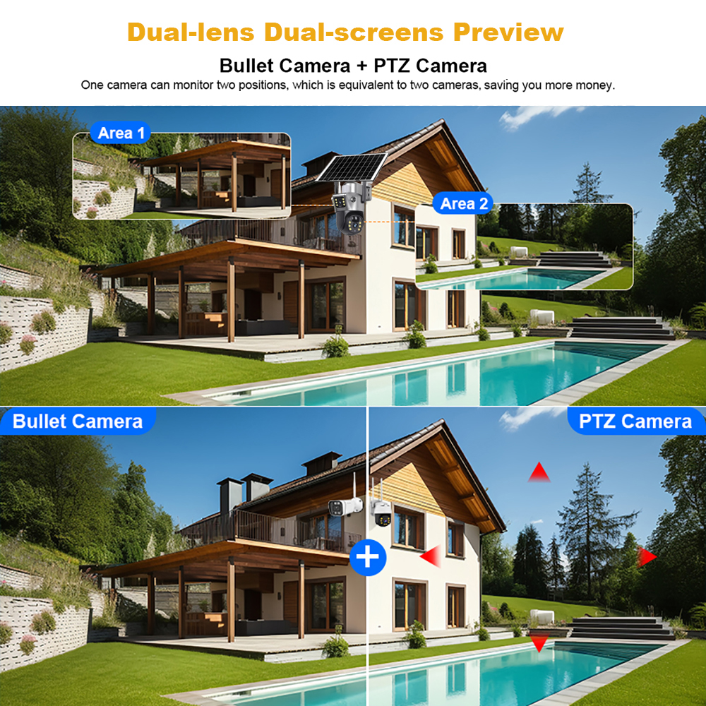 4G / WiFi Solar Camera Dual Le - Smart Home Battery Camera avis et prix