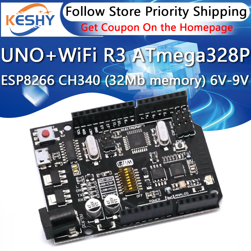 UNO+WiFi R3 ATmega328P+ESP8266 - Smart Home Arduino Uno avis et prix