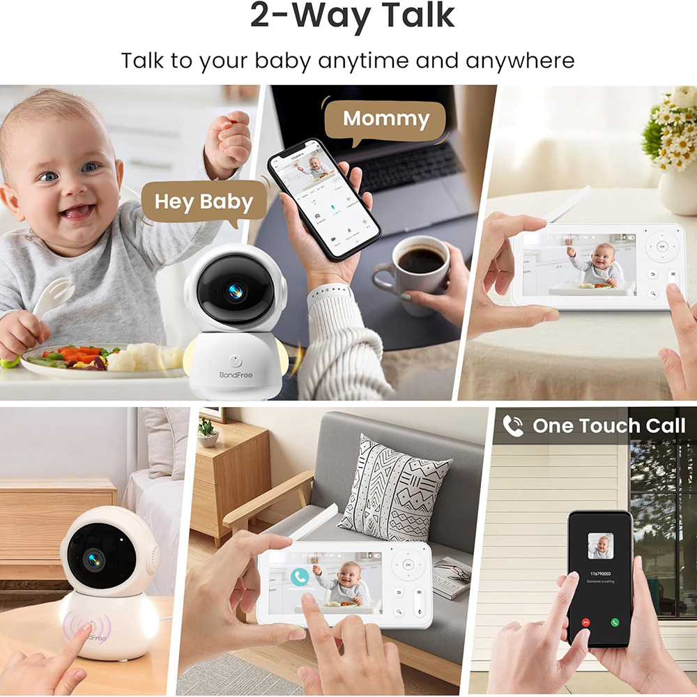 2K Baby Monitor with 2 Cameras - Smart Home Battery Camera avis et prix