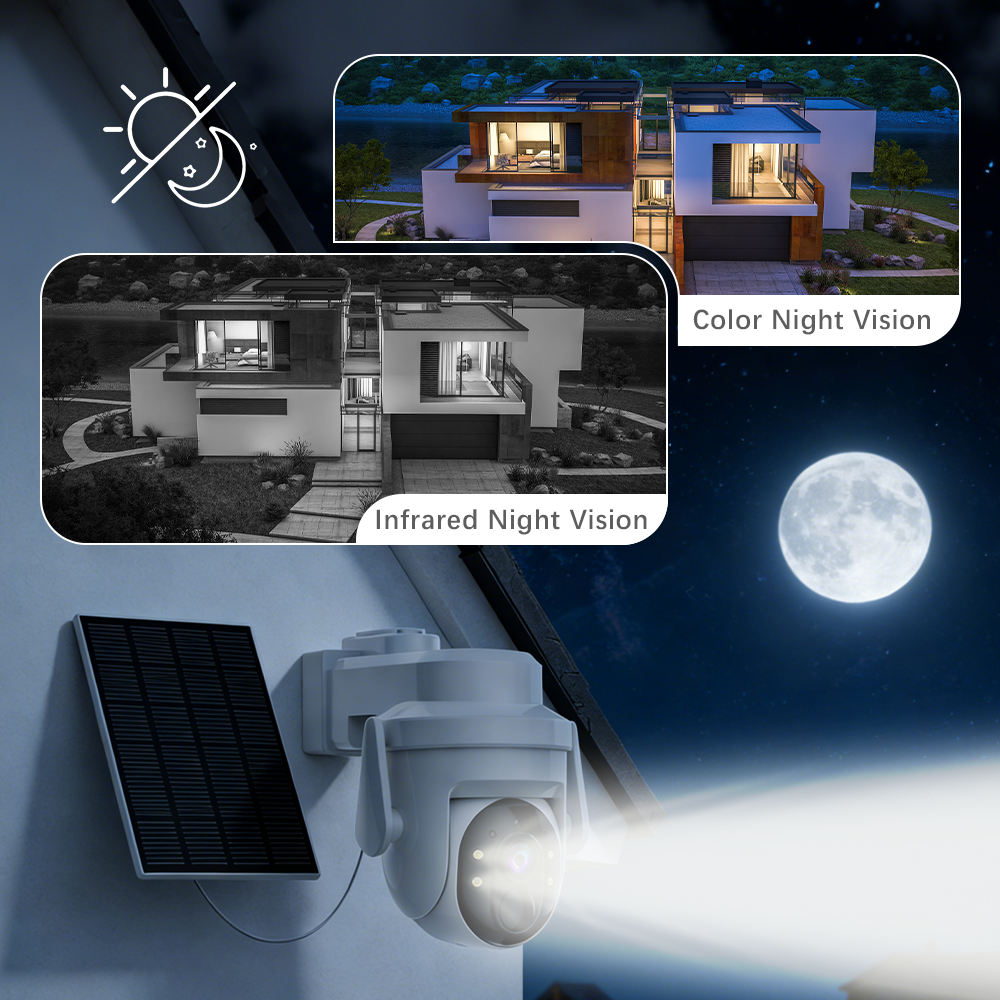 2K Solar Security Camera Pan/T - Smart Home Battery Camera avis et prix